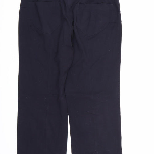 WOW Womens Blue  Rayon Trousers  Size 14 L24 in