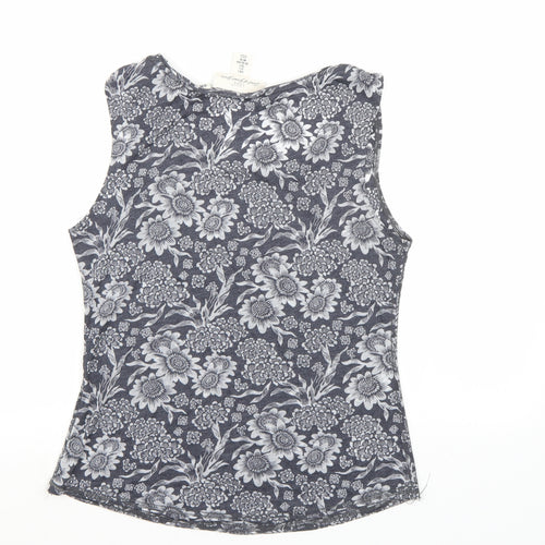 H&M Womens Grey Floral  Basic Tank Size S