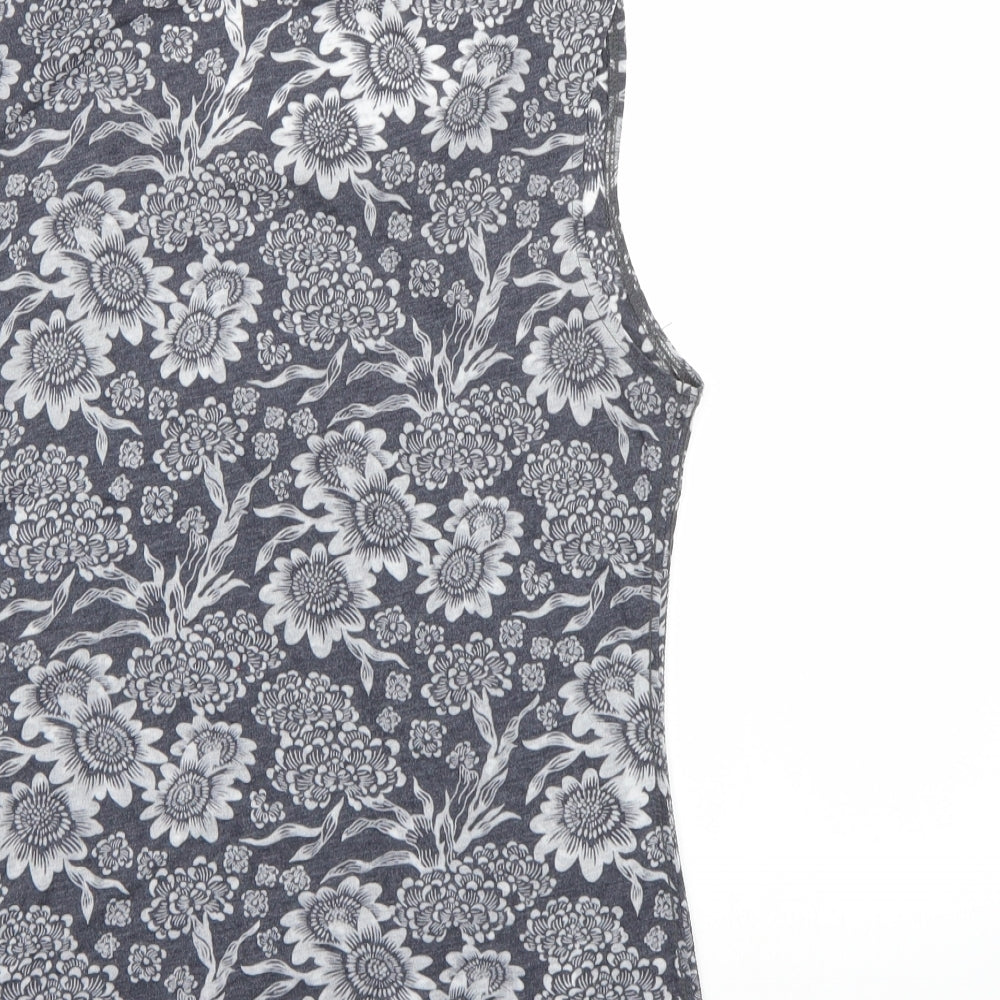 H&M Womens Grey Floral  Basic Tank Size S
