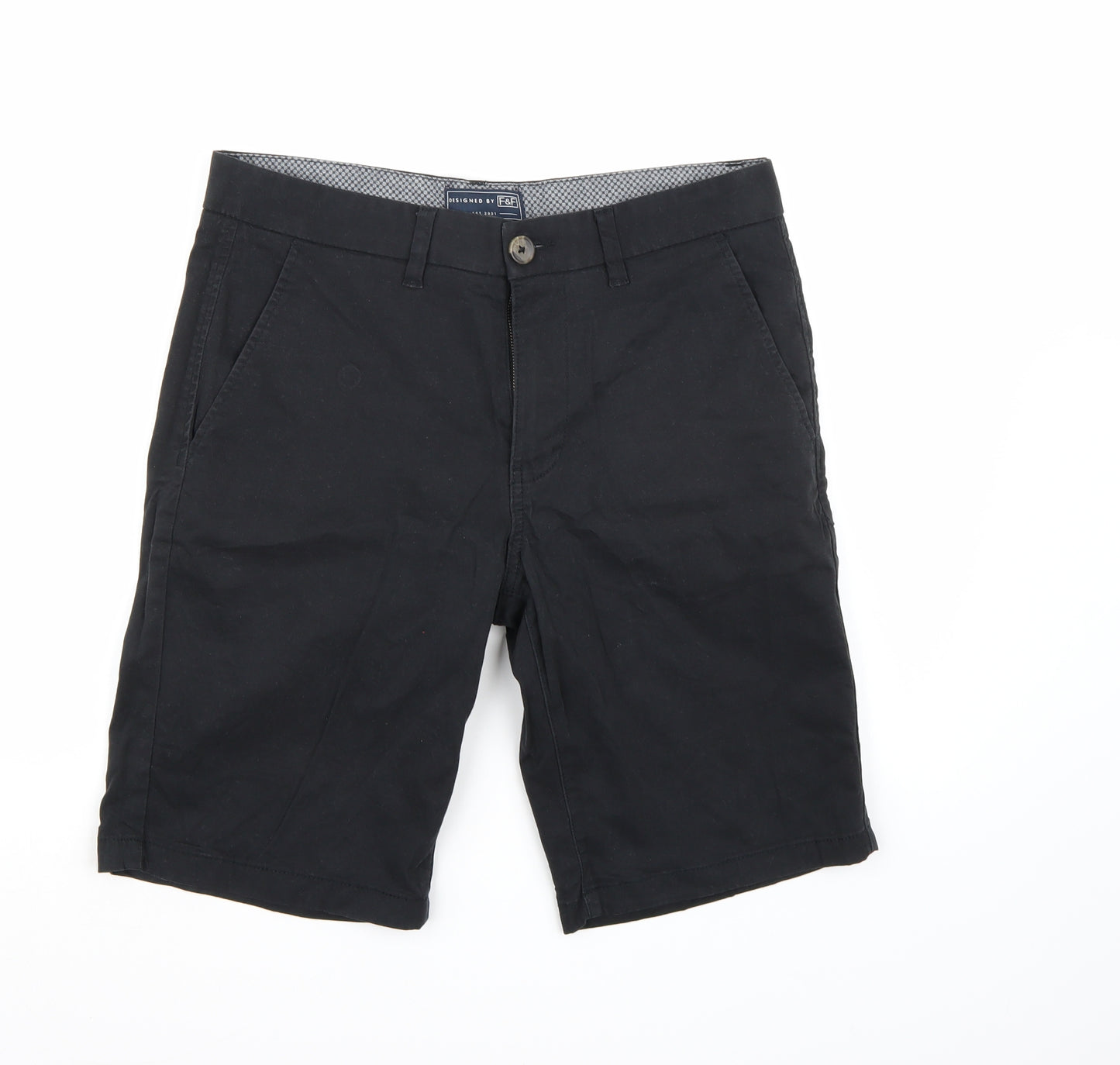 F&F Mens Black   Chino Shorts