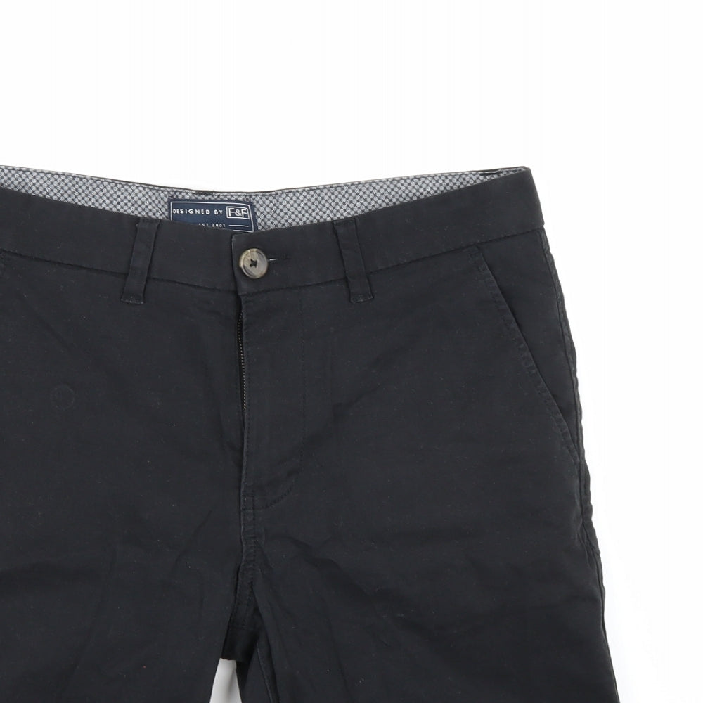 F&F Mens Black   Chino Shorts