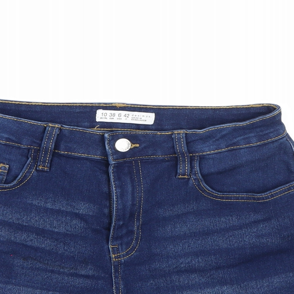 Denim co. Womens Blue  Denim Hot Pants Shorts Size 10