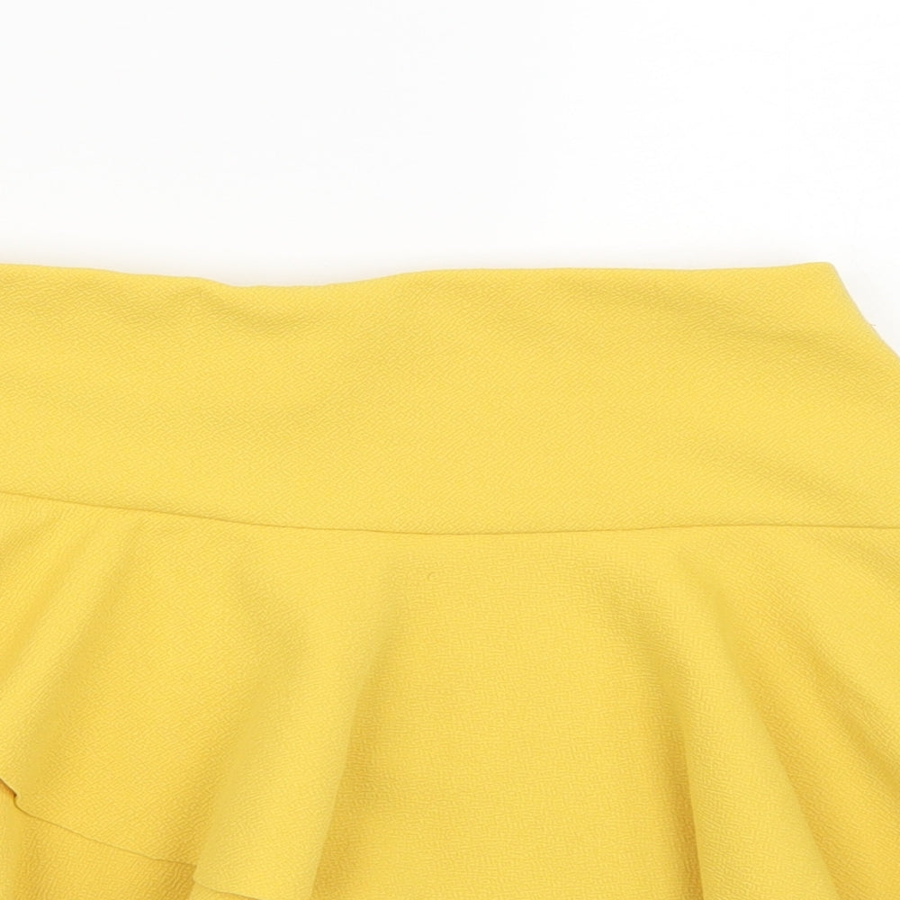 Candy Couture Girls Yellow   A-Line Skort Size 16 Years