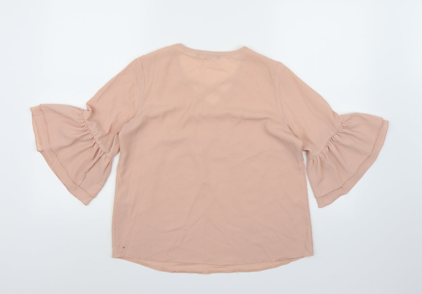Select Womens Pink  Chiffon Basic Blouse Size 10