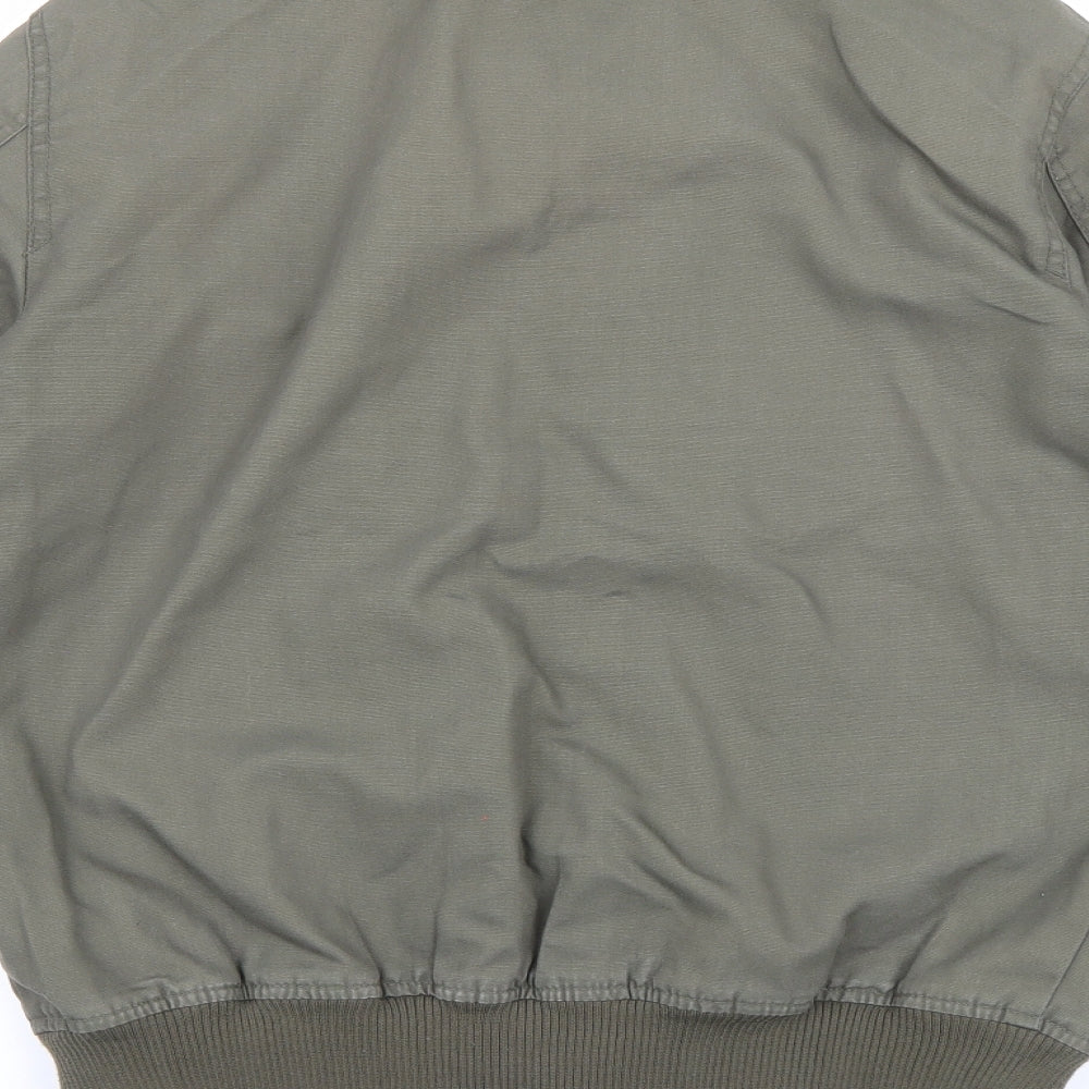 H&M Mens Green   Bomber Jacket Jacket Size M