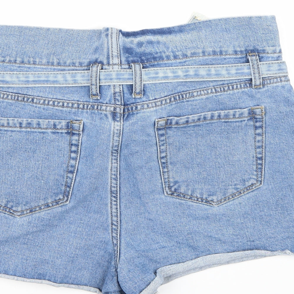 Redial Womens Blue  Denim Hot Pants Shorts Size 12