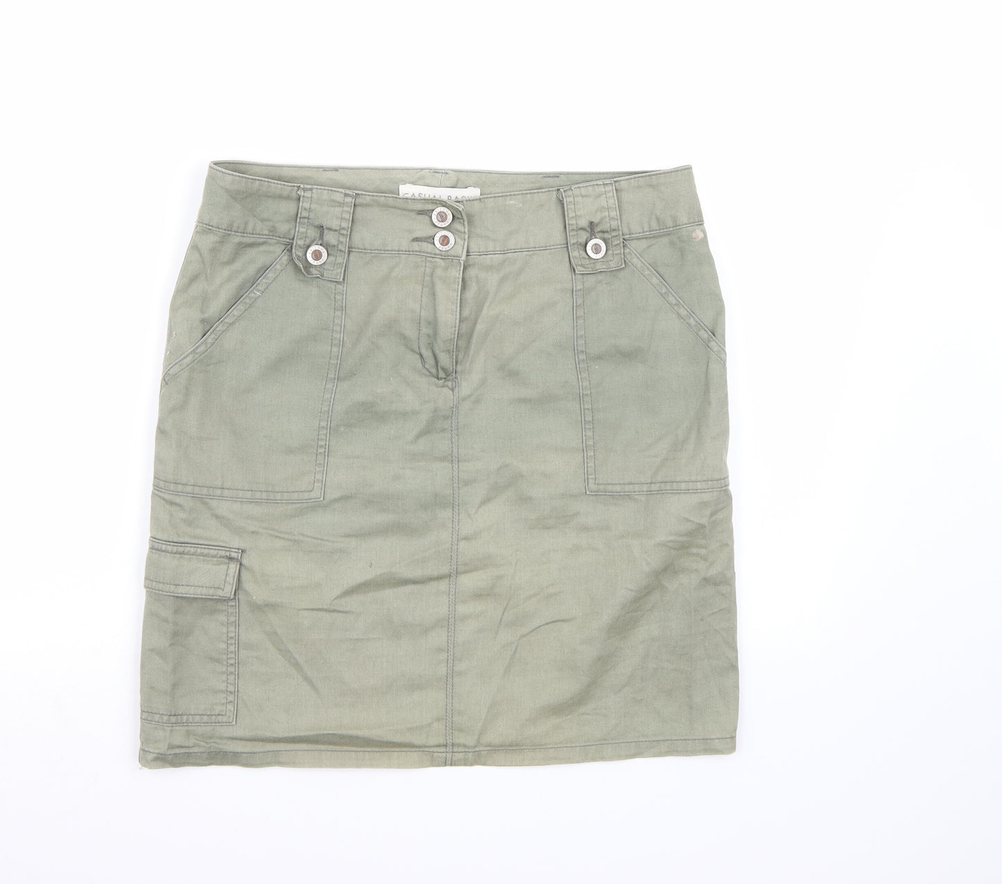 Casual Basix Womens Green   A-Line Skirt Size 12