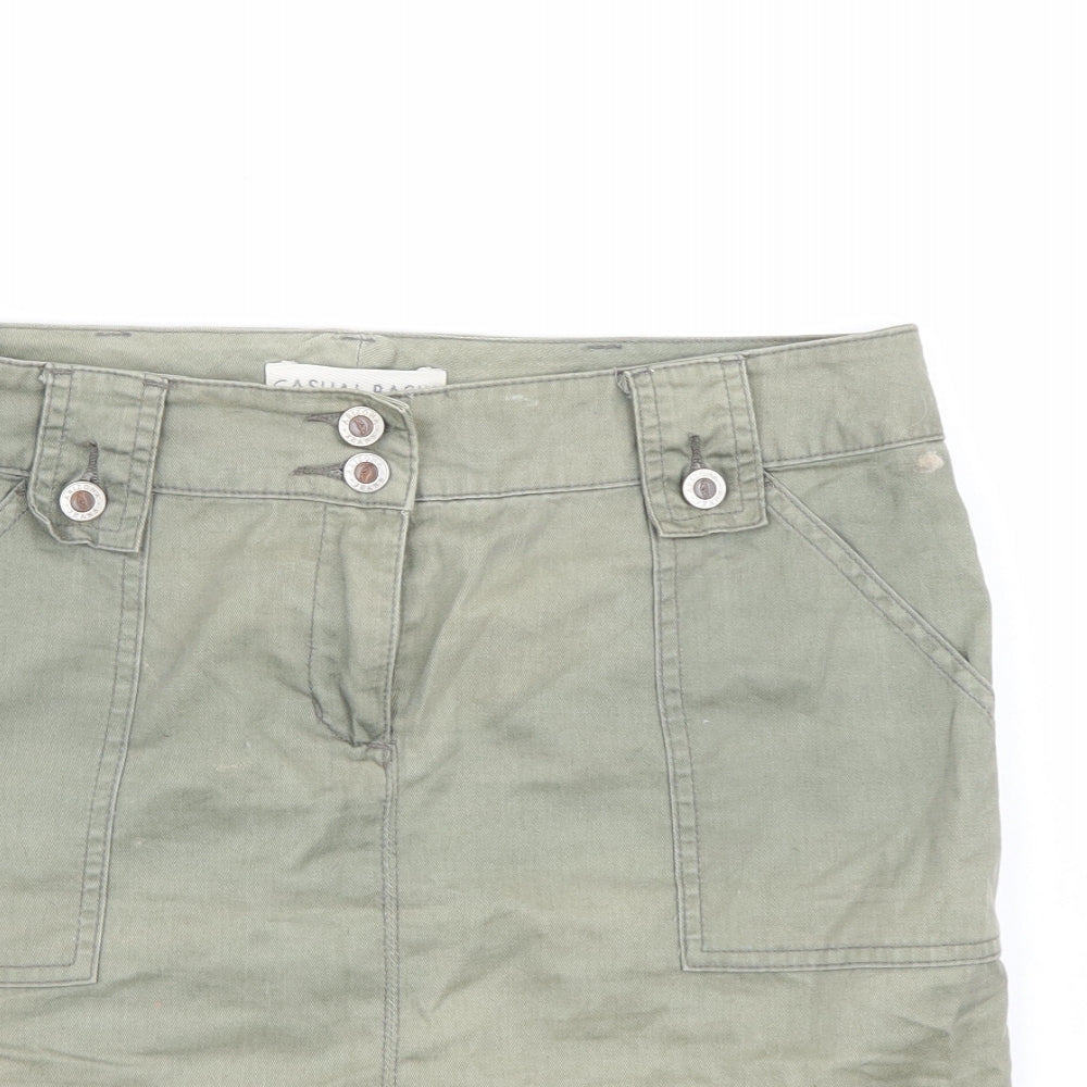 Casual Basix Womens Green   A-Line Skirt Size 12