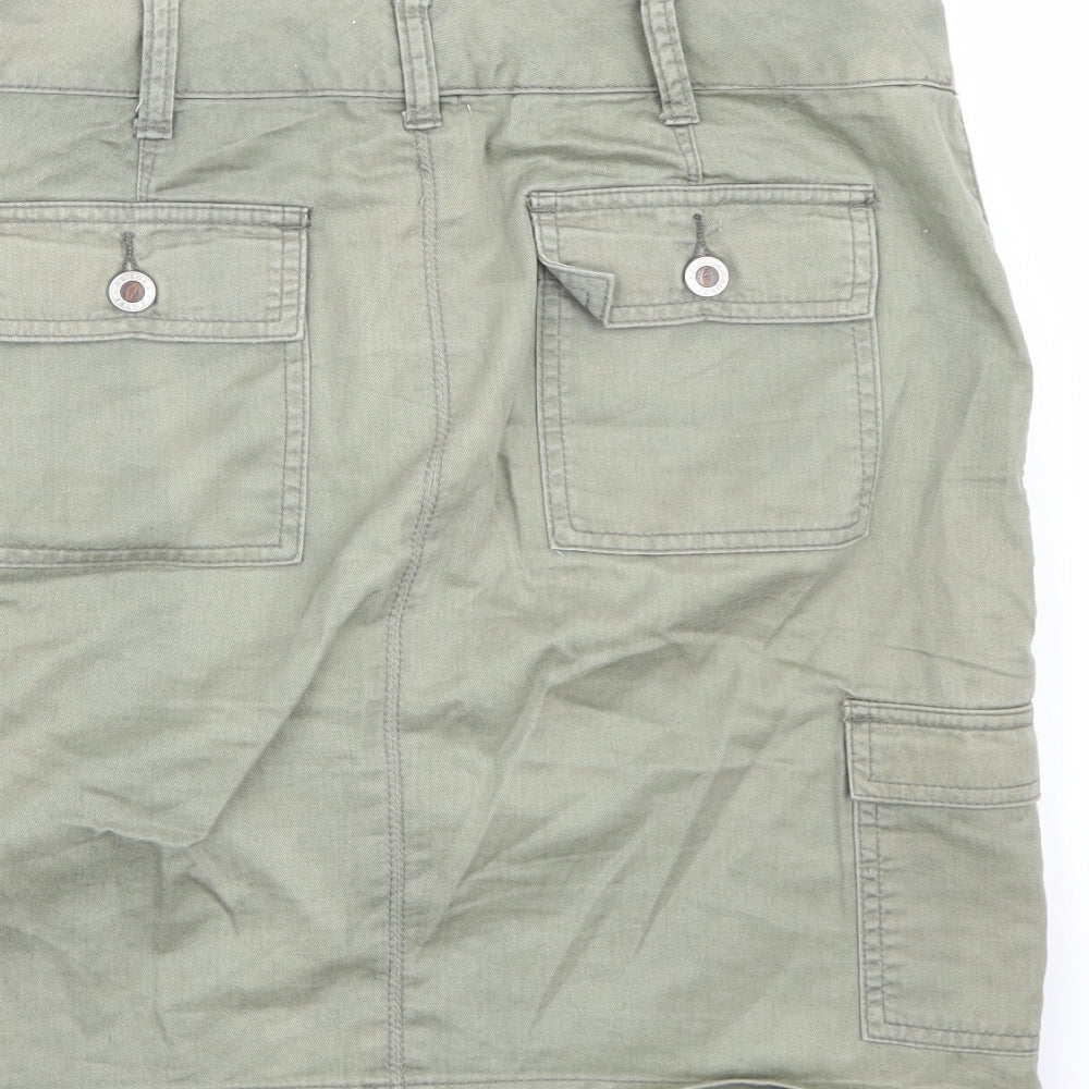 Casual Basix Womens Green   A-Line Skirt Size 12