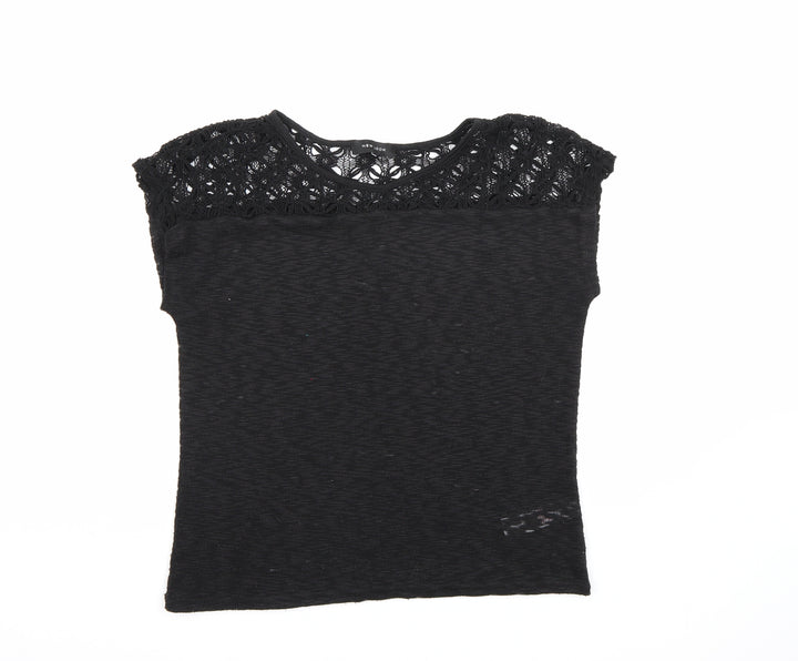New Look Womens Black Knit Pullover Jumper Size 12