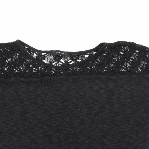 New Look Womens Black  Knit Pullover Jumper Size 12