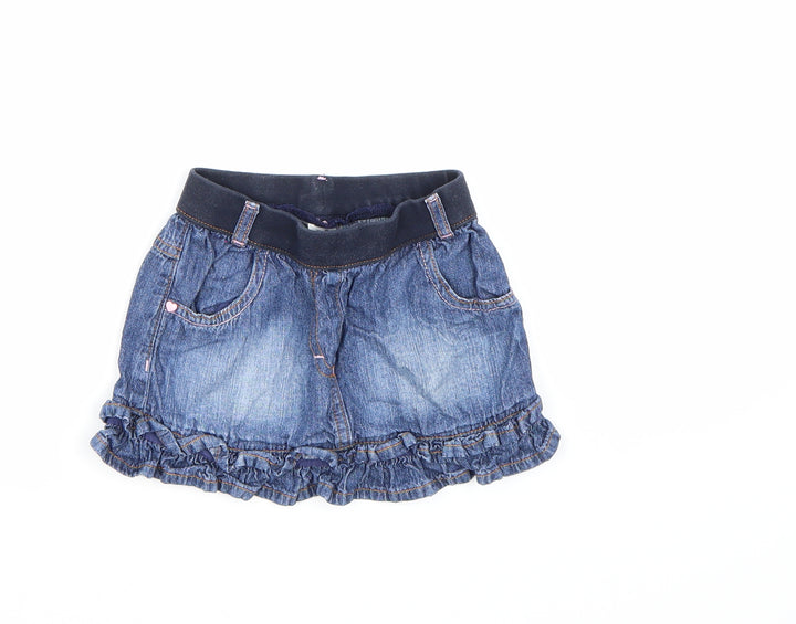 George Girls Blue Denim A-Line Skirt Size 2-3 Years