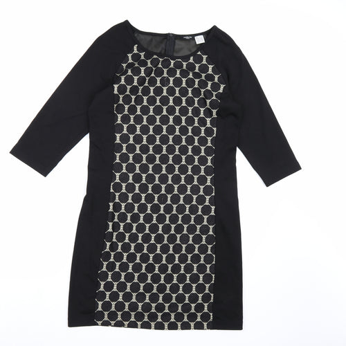La Redoute Womens Black Polka Dot  Bodycon  Size 14