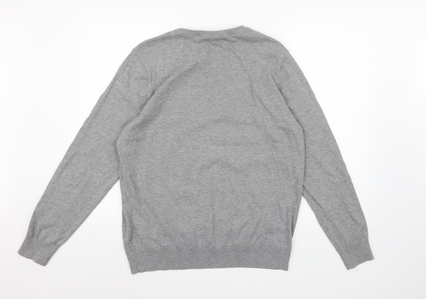 F&F Mens Grey  Knit Pullover Jumper Size L