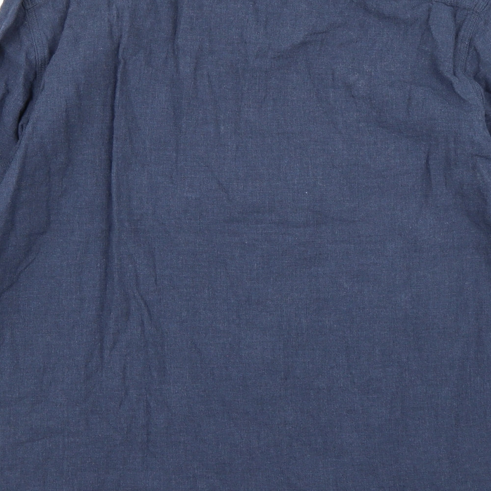 George Mens Blue    Button-Up Size L