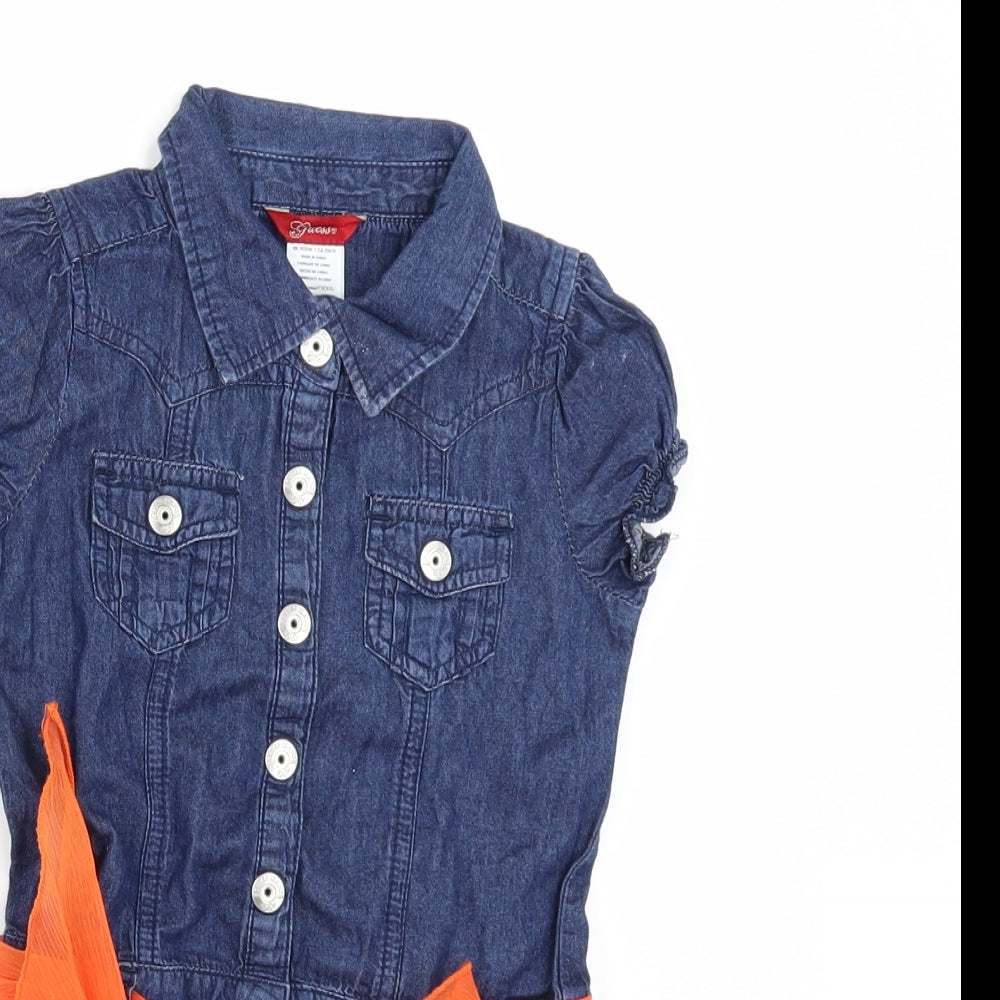 GUESS Girls Blue  Denim Shift  Size 4 Years