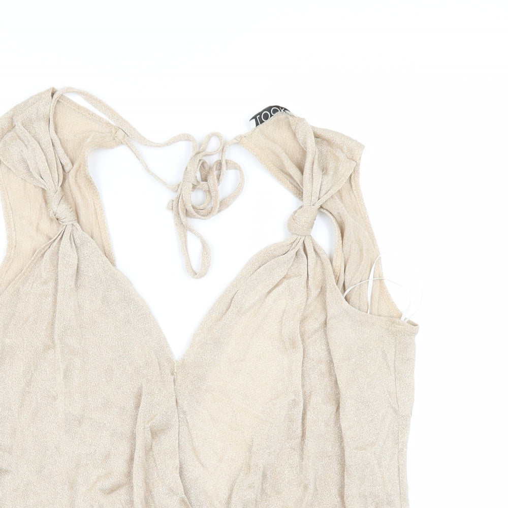 Look Womens Gold   Tunic Blouse Size 12