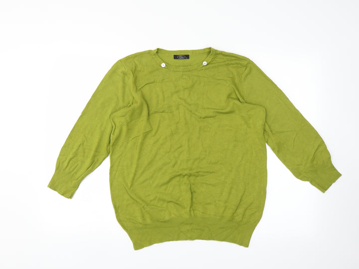 BM Womens Green   Pullover Jumper Size M