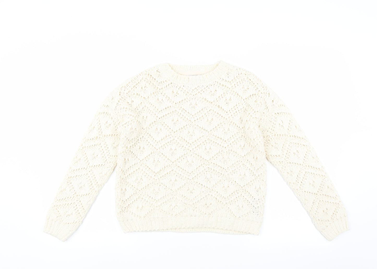 Primark Girls Ivory   Pullover Jumper Size 10-11 Years