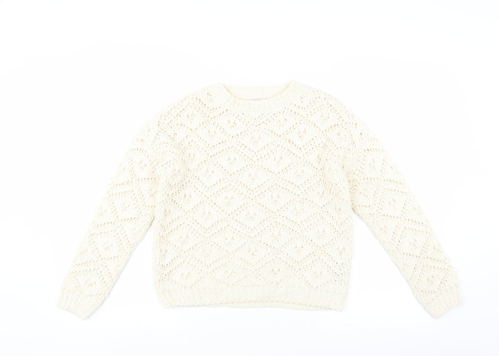 Primark Girls Ivory   Pullover Jumper Size 10-11 Years