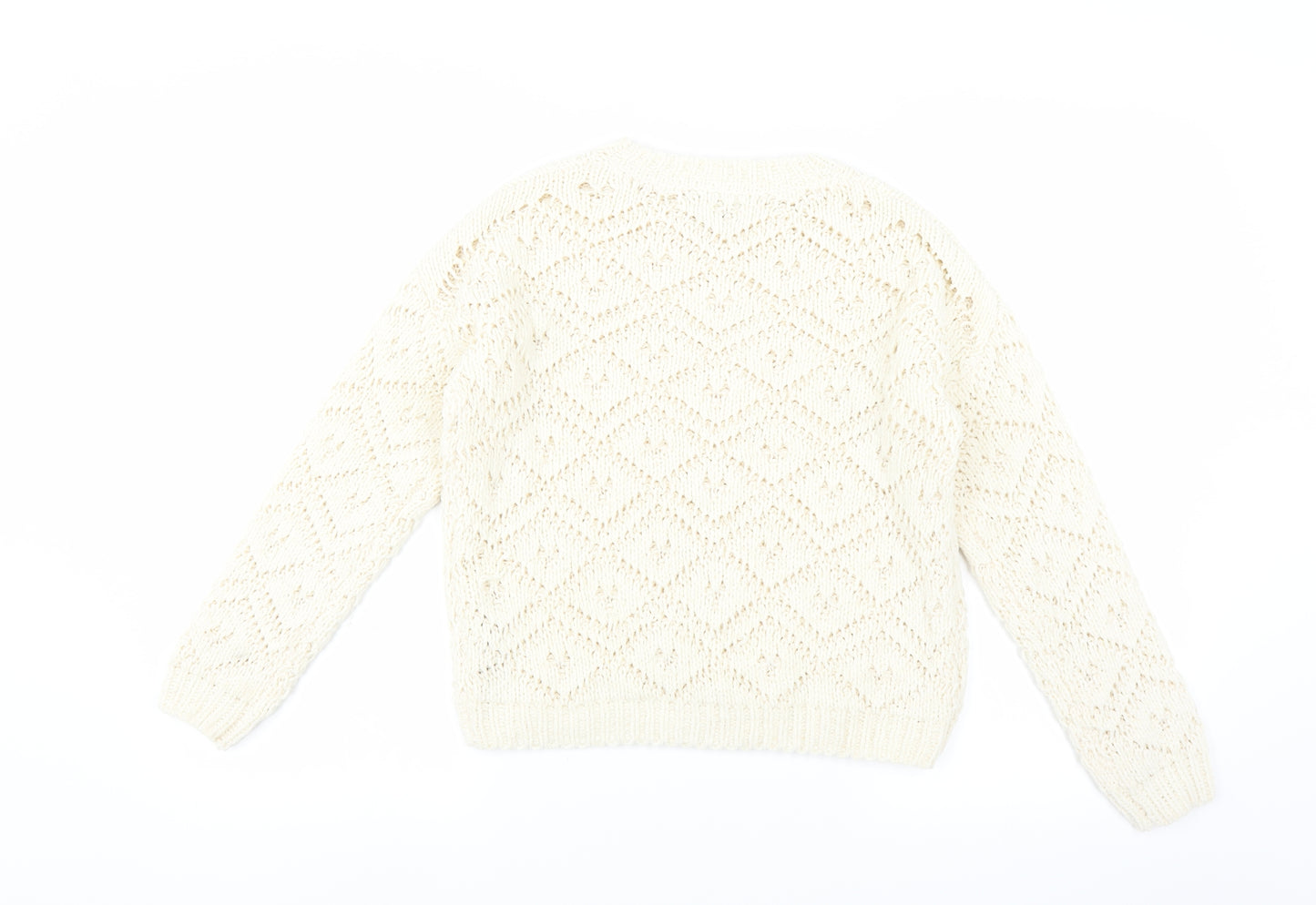 Primark Girls Ivory   Pullover Jumper Size 10-11 Years