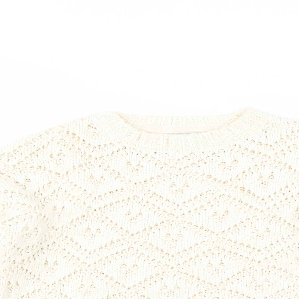 Primark Girls Ivory   Pullover Jumper Size 10-11 Years