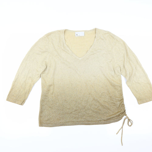 BHS Womens Gold   Pullover Jumper Size 18