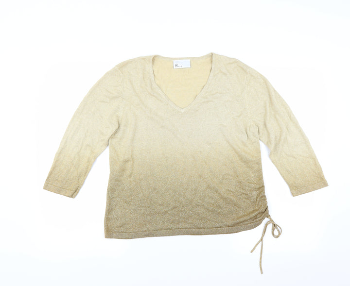 BHS Womens Gold   Pullover Jumper Size 18