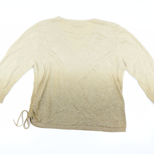BHS Womens Gold   Pullover Jumper Size 18