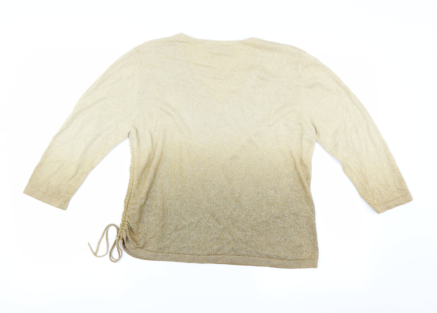 BHS Womens Gold   Pullover Jumper Size 18