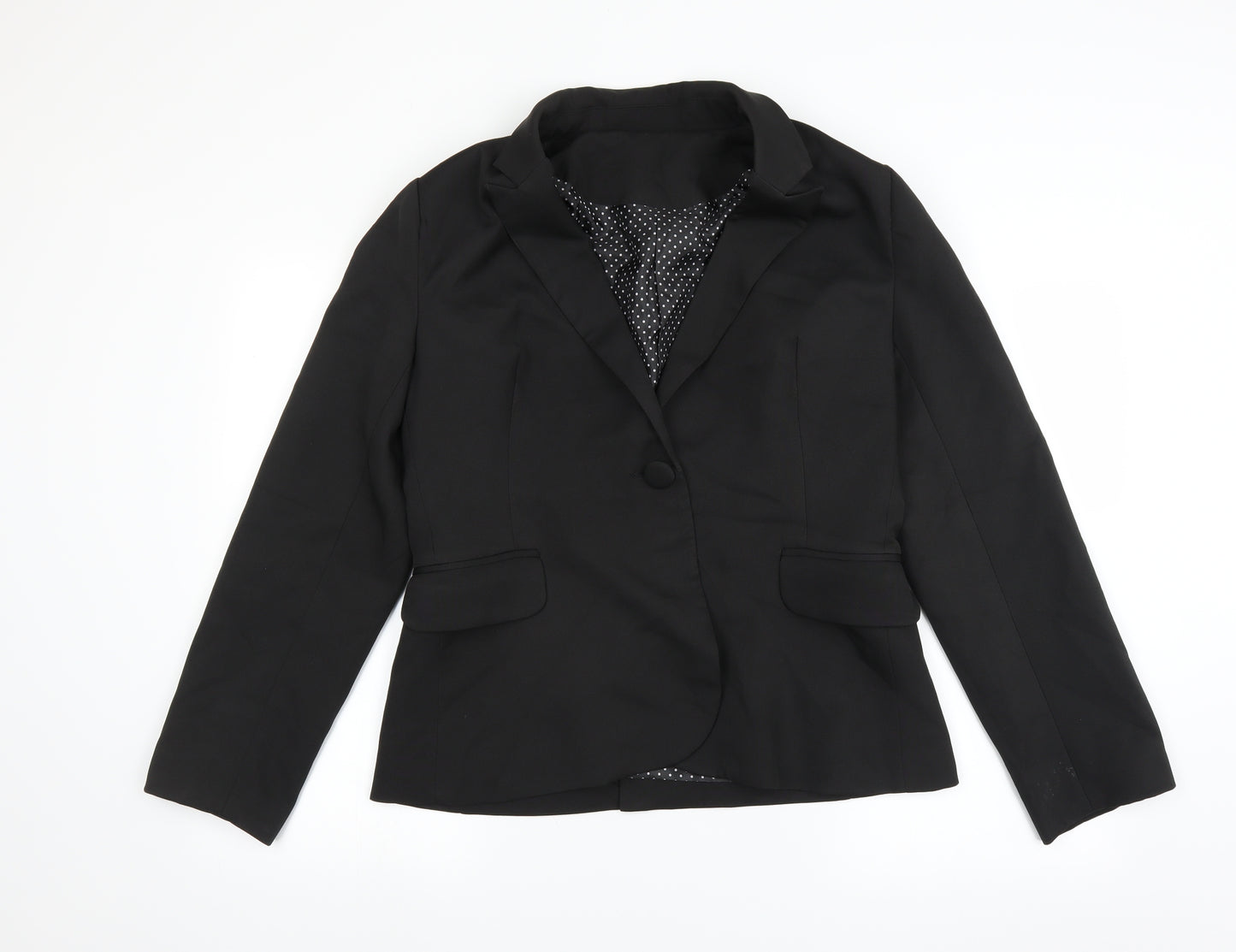 Preworn Womens Black   Jacket Suit Jacket Size L
