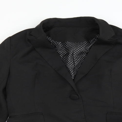 Preworn Womens Black   Jacket Suit Jacket Size L