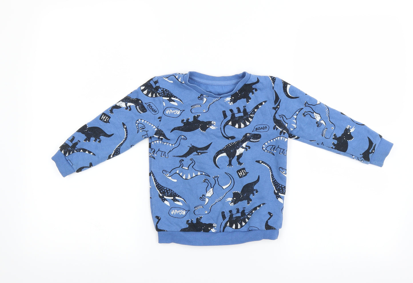 Matalan Boys Blue   Pullover Sweatshirt Size 2-3 Years  - DINOSAUR