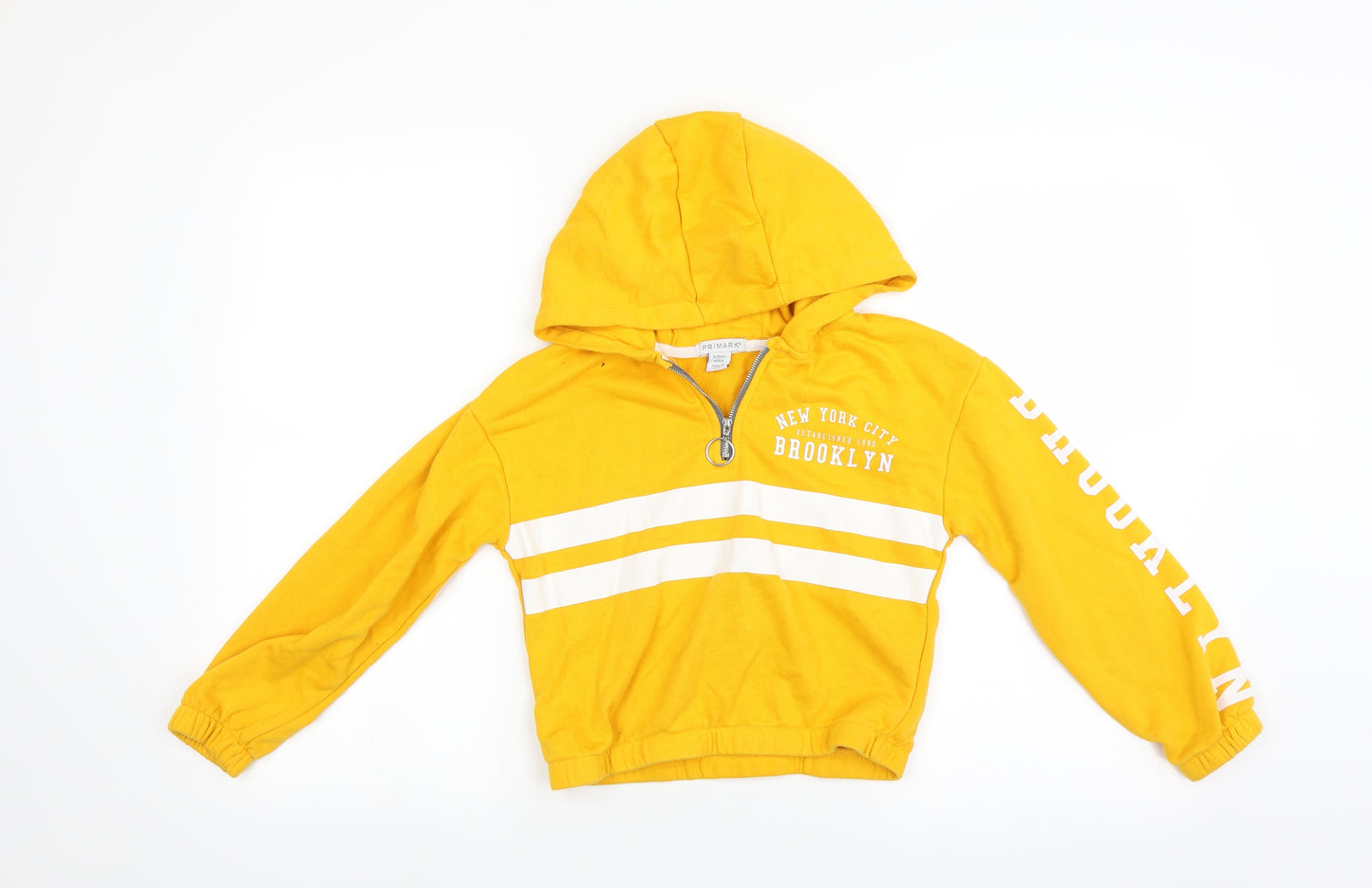 Primark Girls Yellow   Pullover Hoodie Size 9-10 Years