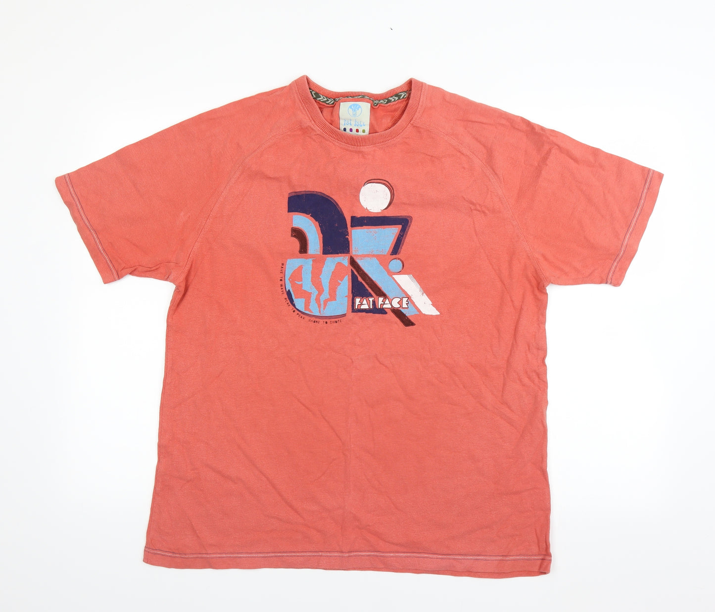 Fat Face Mens Orange    T-Shirt Size L