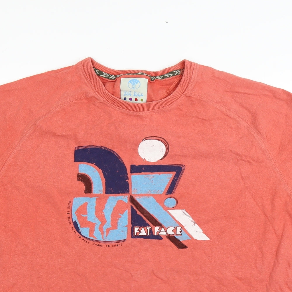 Fat Face Mens Orange    T-Shirt Size L