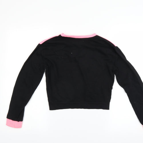 Pep & co Girls Black   Pullover Sweatshirt Size 10-11 Years
