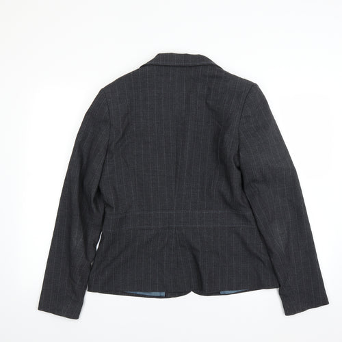 Autonomy Womens Grey Striped  Jacket Suit Jacket Size 14