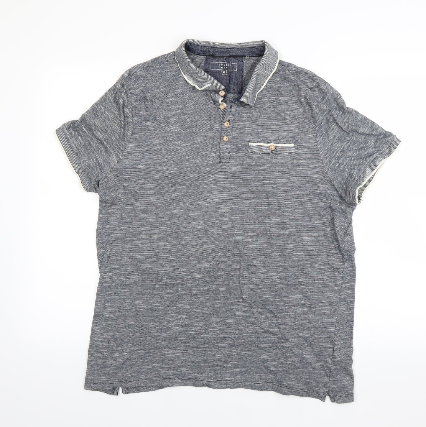 New Look Mens Blue    Polo Size XL