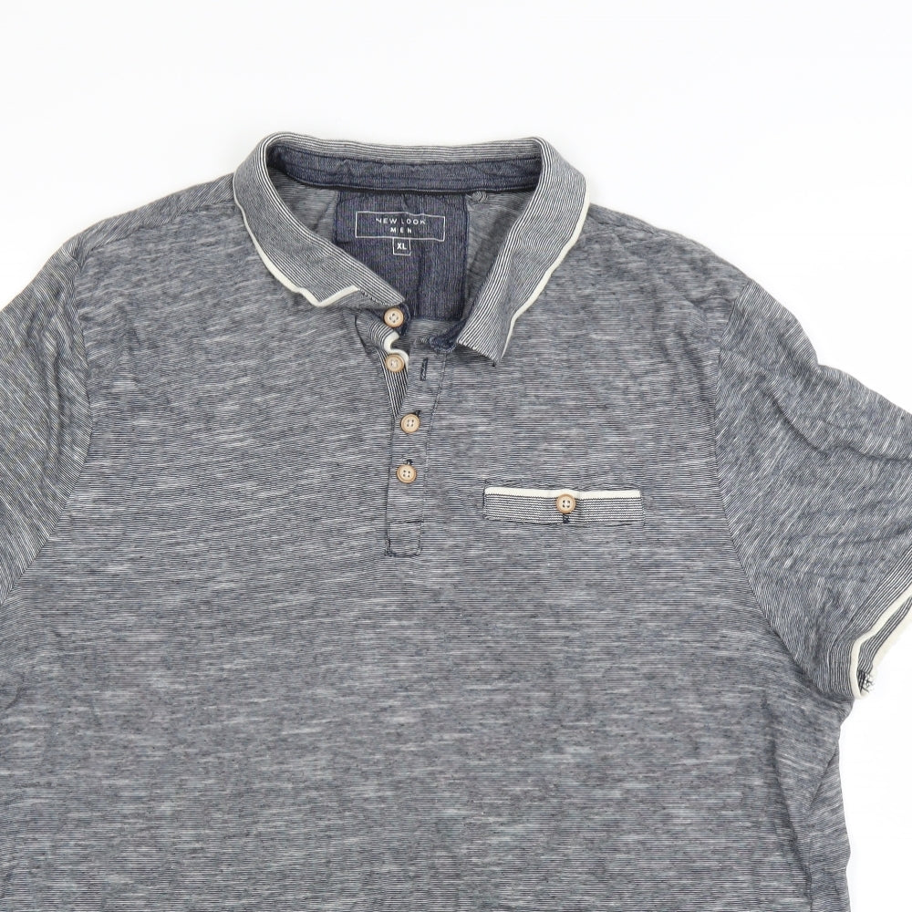 New Look Mens Blue    Polo Size XL