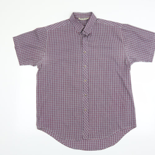 Giorgio Mens Red Check   Button-Up Size L