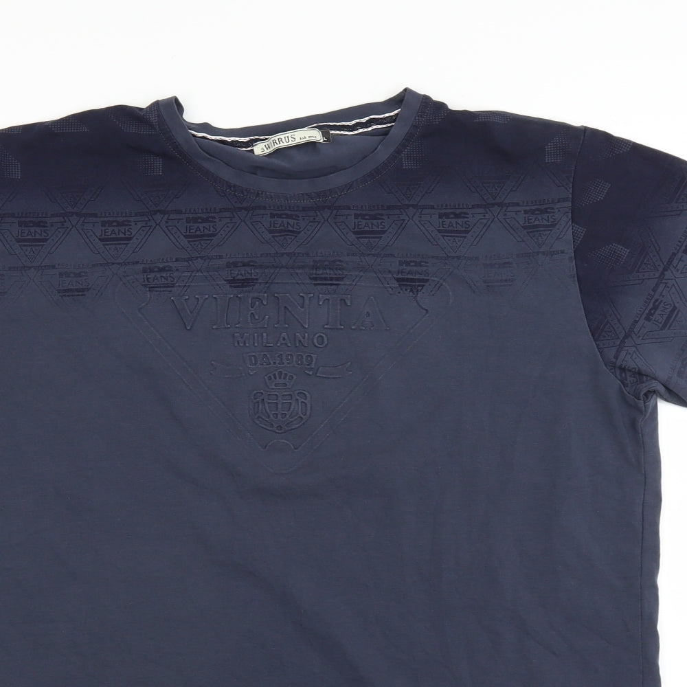 wirrus Mens Blue    T-Shirt Size L