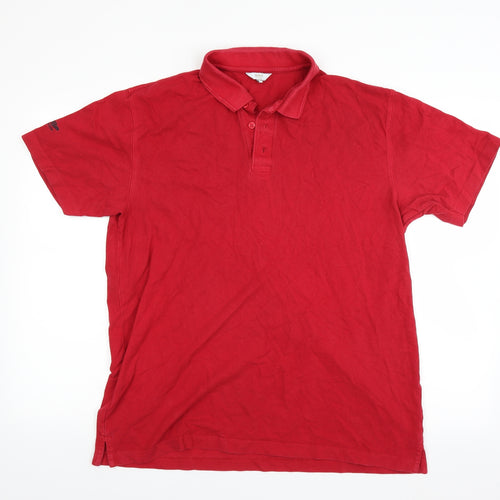 Cotton Traders Mens Red    Polo Size L