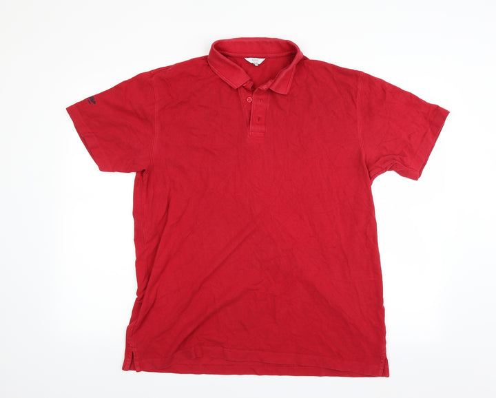 Cotton Traders Mens Red Polo Size L
