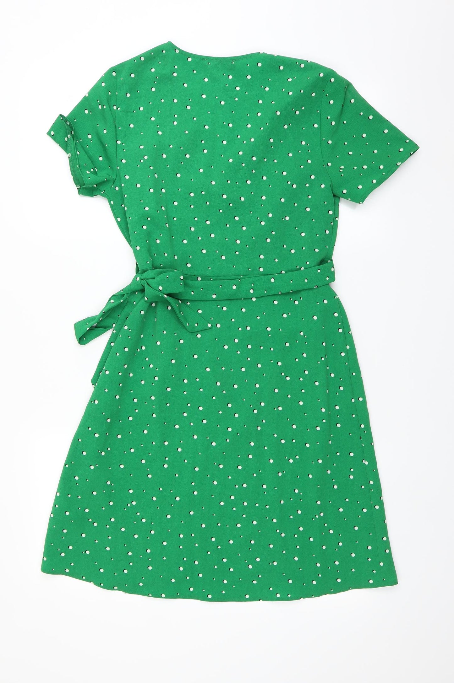 Primark Womens Green Polka Dot  Wrap Dress  Size 10
