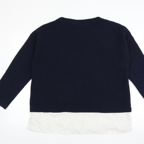 Violeta Womens Blue   Pullover Jumper Size L