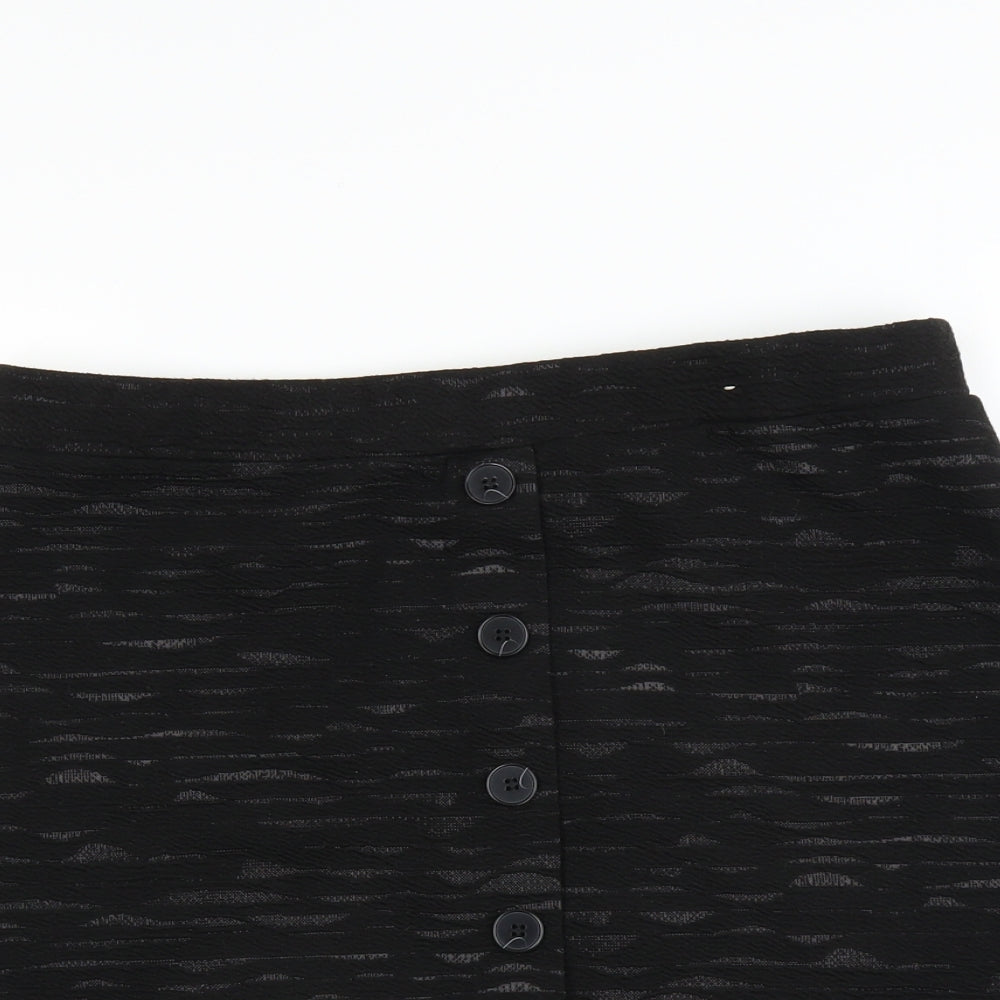 Sainsburys Womens Black   A-Line Skirt Size 14