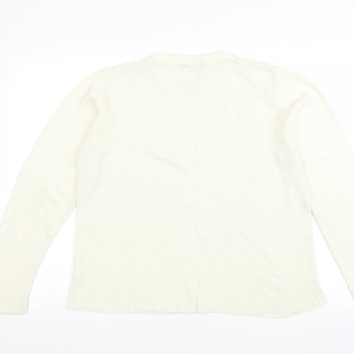 BM Womens Ivory   Pullover Jumper Size M