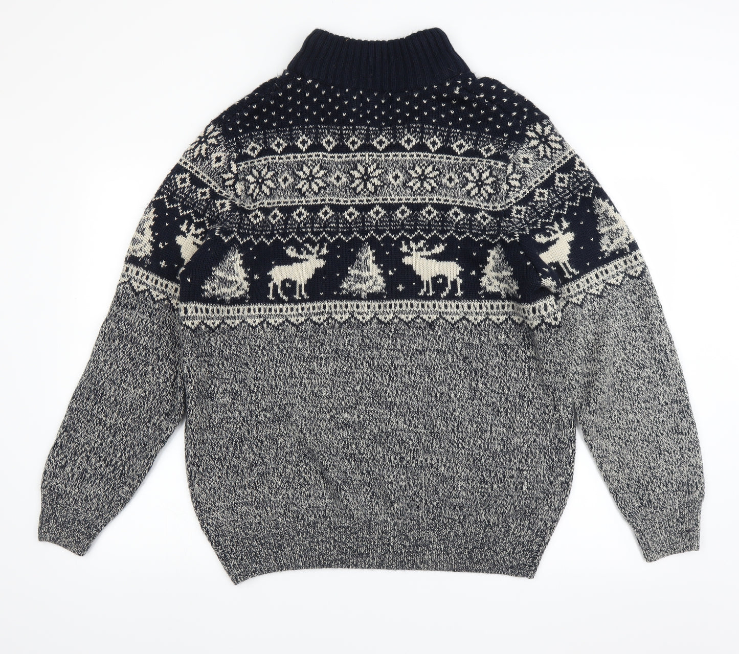 George Mens Blue   Pullover Jumper Size L  - CHRISTMAS