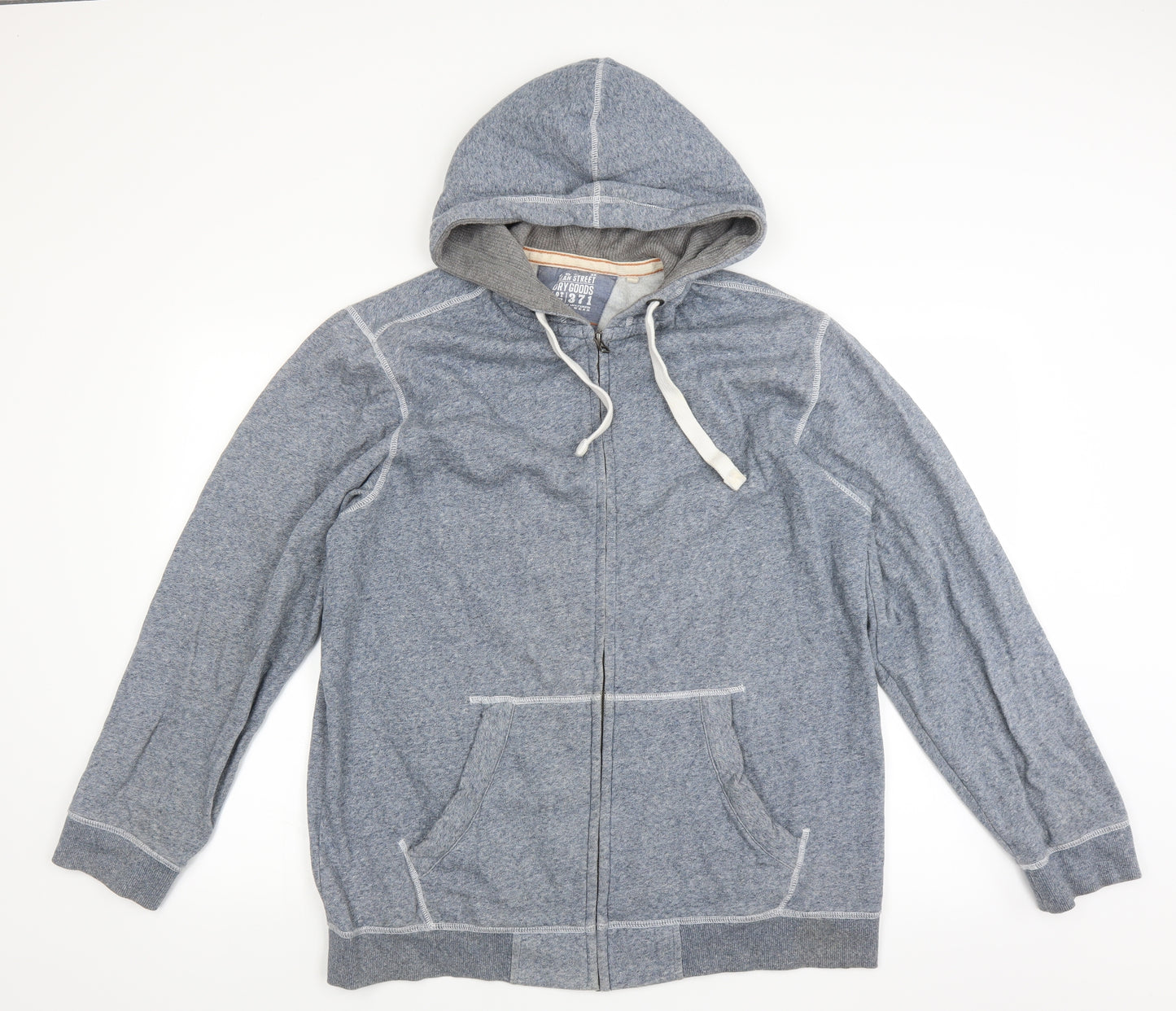 George Mens Blue   Full Zip Hoodie Size L
